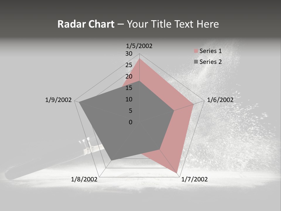 A Black And White Photo Of A Brush With Powder Coming Out Of It PowerPoint Template