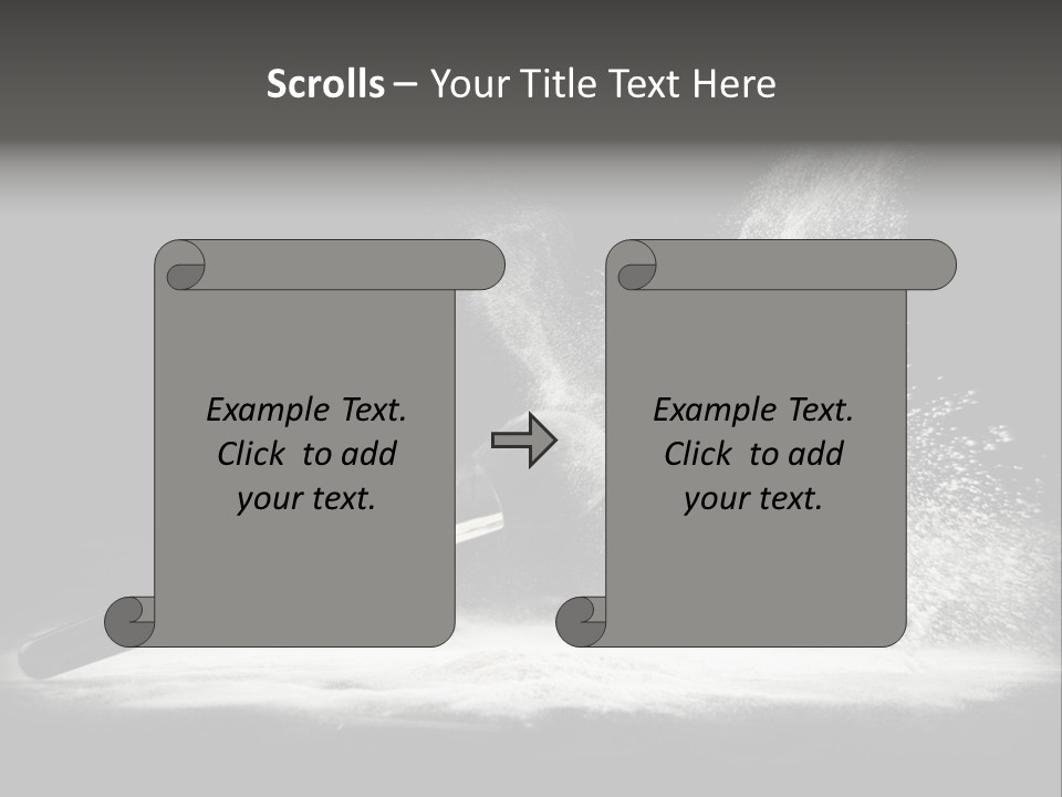 A Black And White Photo Of A Brush With Powder Coming Out Of It PowerPoint Template