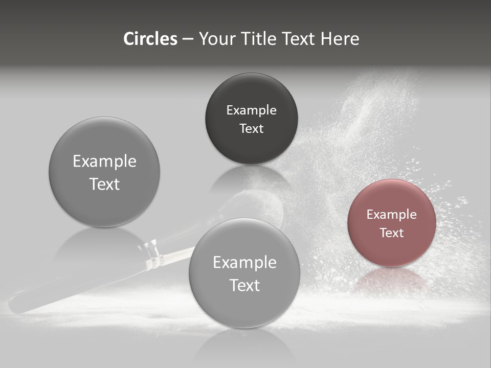 A Black And White Photo Of A Brush With Powder Coming Out Of It PowerPoint Template