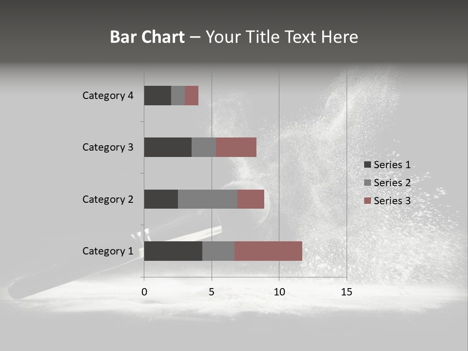 A Black And White Photo Of A Brush With Powder Coming Out Of It PowerPoint Template