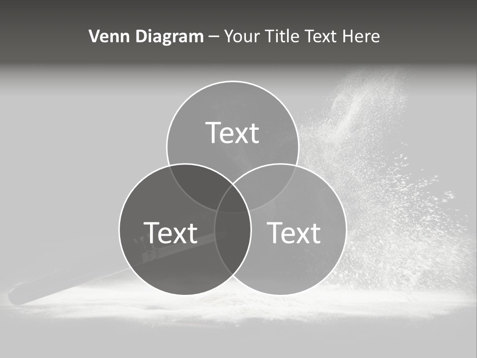 A Black And White Photo Of A Brush With Powder Coming Out Of It PowerPoint Template