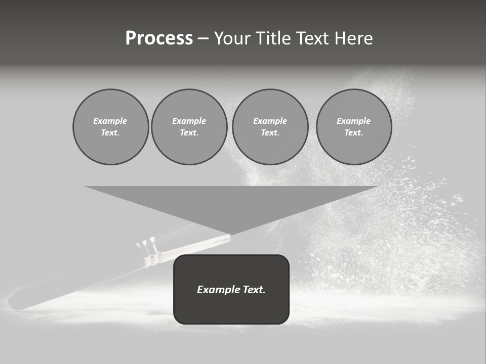 A Black And White Photo Of A Brush With Powder Coming Out Of It PowerPoint Template
