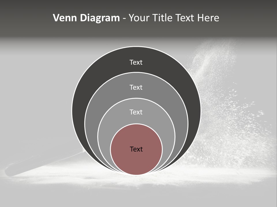 A Black And White Photo Of A Brush With Powder Coming Out Of It PowerPoint Template