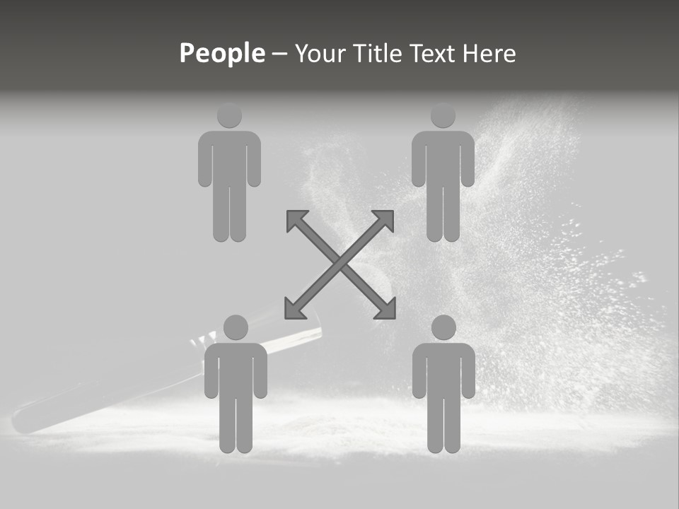 A Black And White Photo Of A Brush With Powder Coming Out Of It PowerPoint Template