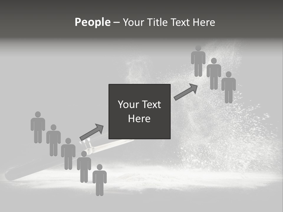 A Black And White Photo Of A Brush With Powder Coming Out Of It PowerPoint Template