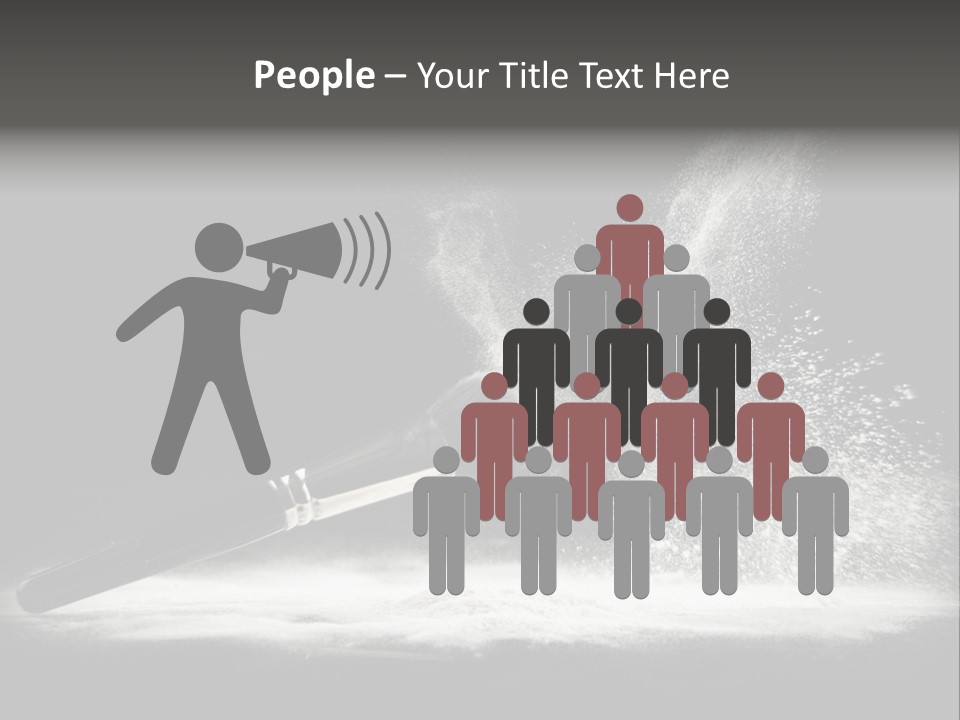 A Black And White Photo Of A Brush With Powder Coming Out Of It PowerPoint Template