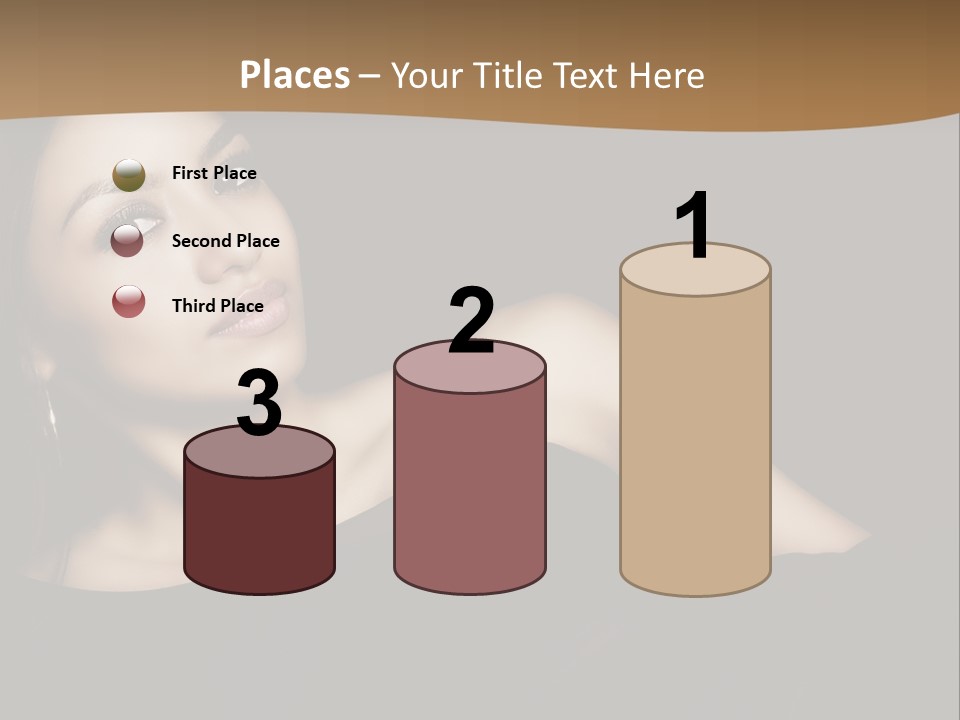 A Woman In A Black Dress Posing For A Picture PowerPoint Template