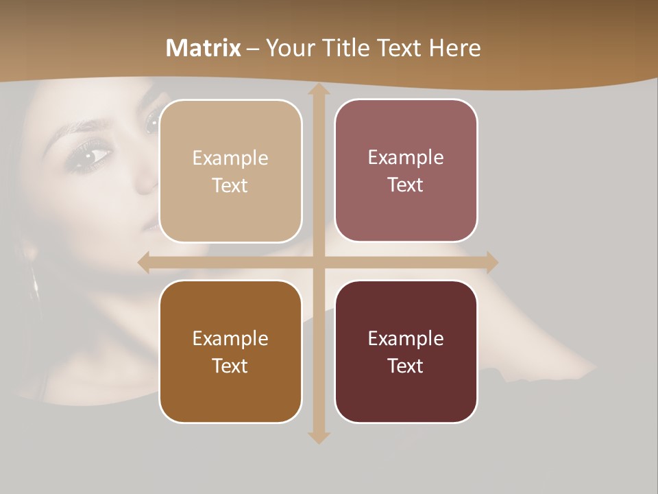 A Woman In A Black Dress Posing For A Picture PowerPoint Template