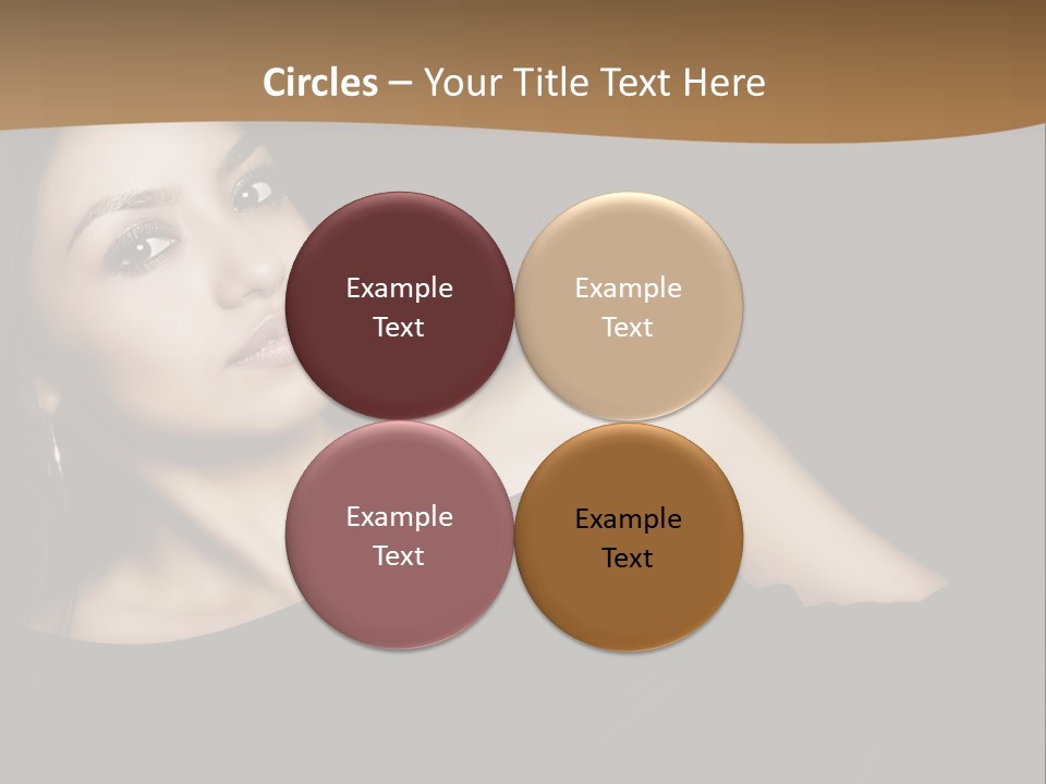 A Woman In A Black Dress Posing For A Picture PowerPoint Template