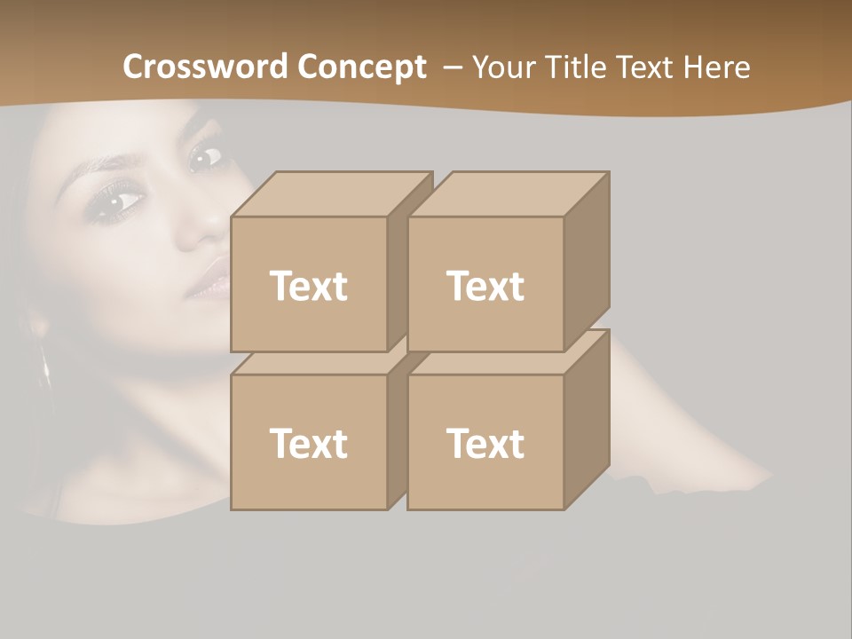 A Woman In A Black Dress Posing For A Picture PowerPoint Template