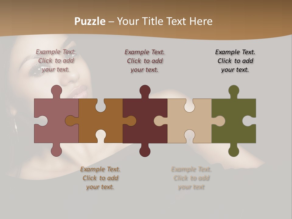 A Woman In A Black Dress Posing For A Picture PowerPoint Template