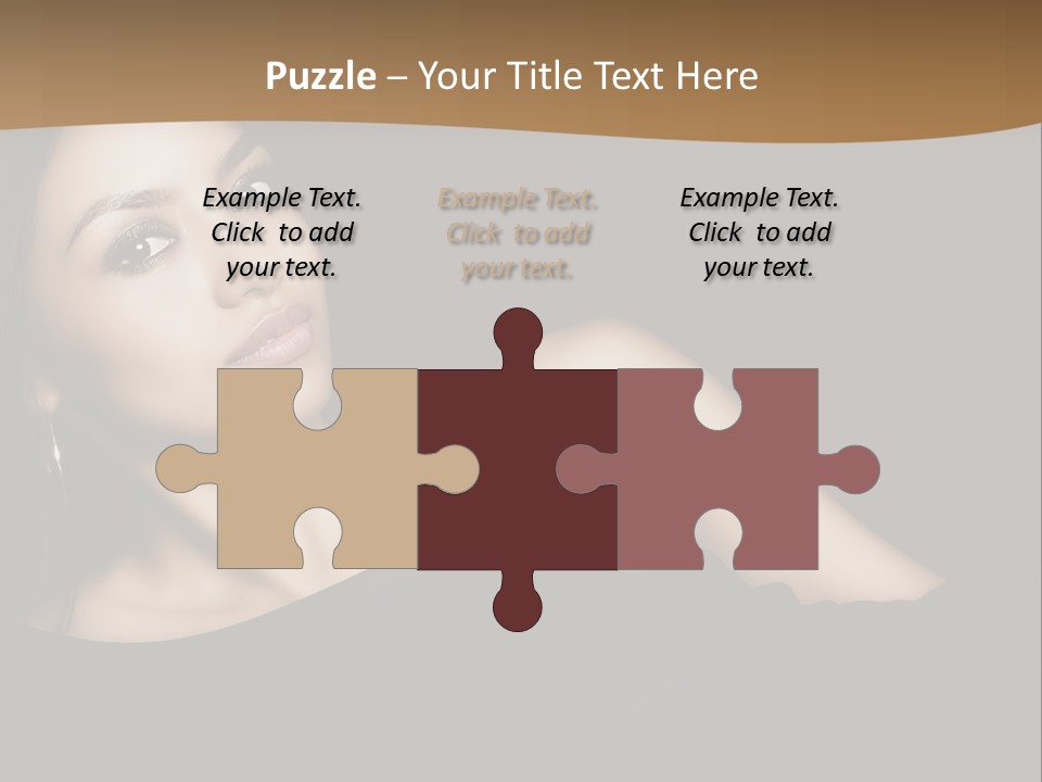 A Woman In A Black Dress Posing For A Picture PowerPoint Template