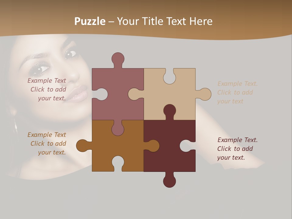 A Woman In A Black Dress Posing For A Picture PowerPoint Template