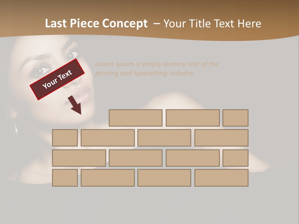 A Woman In A Black Dress Posing For A Picture PowerPoint Template