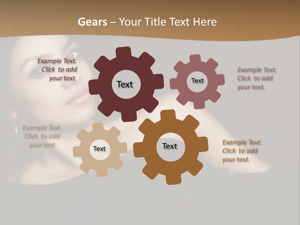 A Woman In A Black Dress Posing For A Picture PowerPoint Template