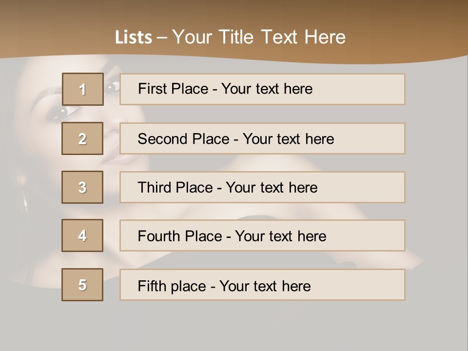 A Woman In A Black Dress Posing For A Picture PowerPoint Template