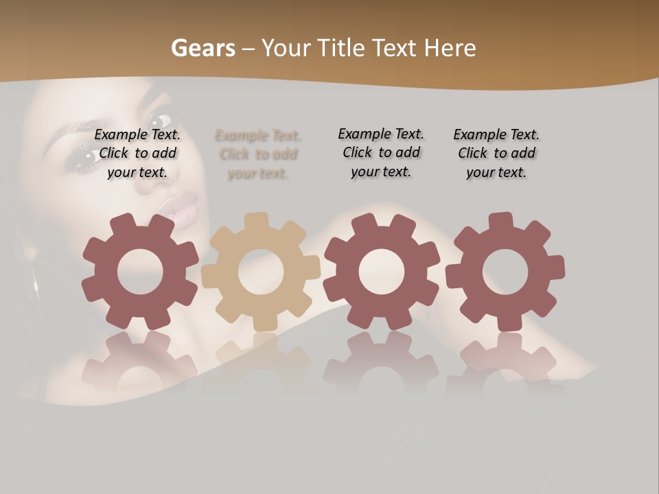 A Woman In A Black Dress Posing For A Picture PowerPoint Template