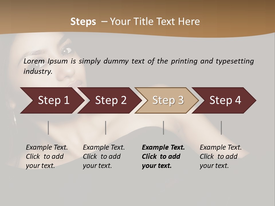 A Woman In A Black Dress Posing For A Picture PowerPoint Template