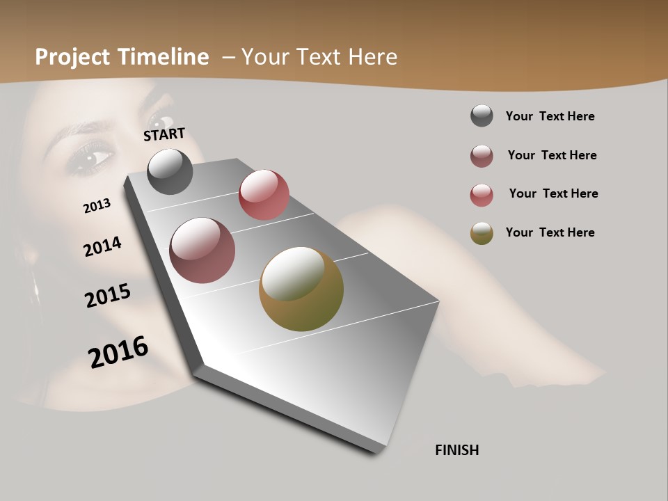 A Woman In A Black Dress Posing For A Picture PowerPoint Template