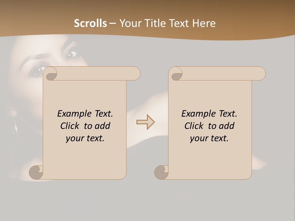 A Woman In A Black Dress Posing For A Picture PowerPoint Template