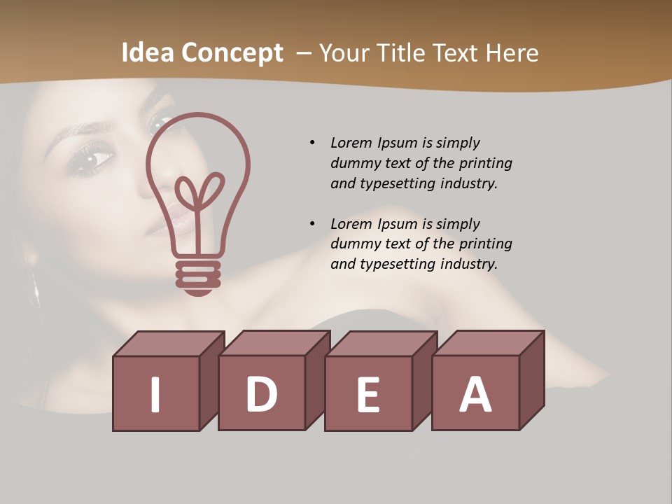 A Woman In A Black Dress Posing For A Picture PowerPoint Template