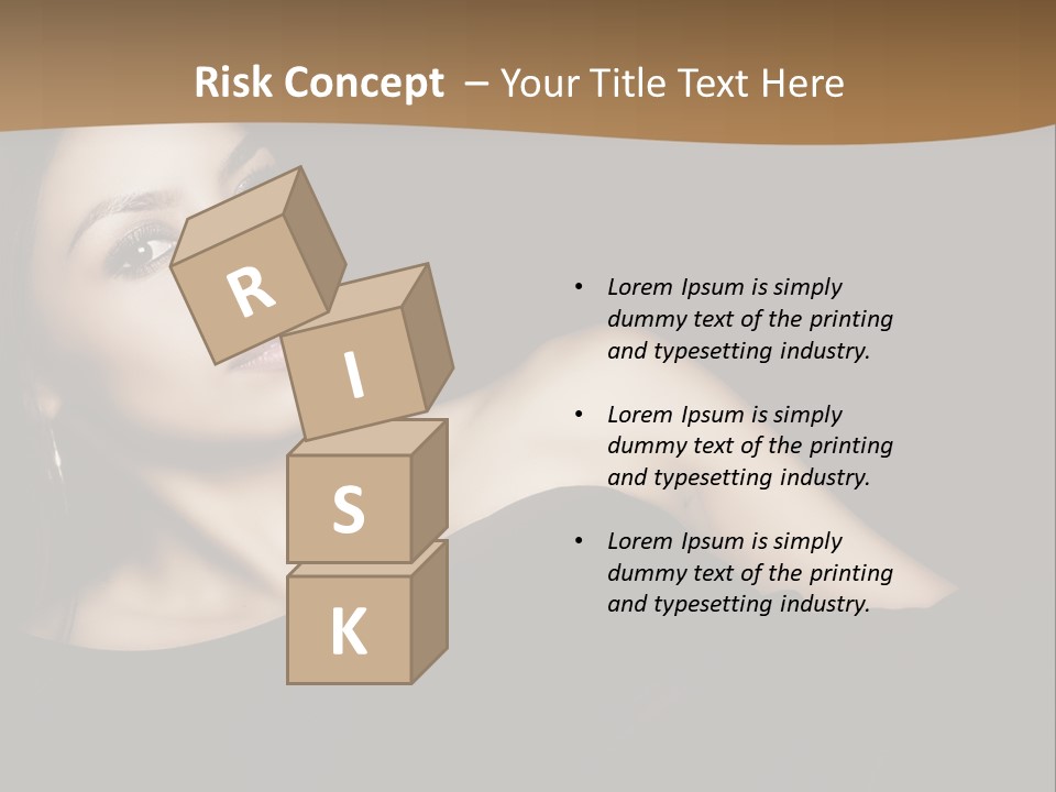 A Woman In A Black Dress Posing For A Picture PowerPoint Template