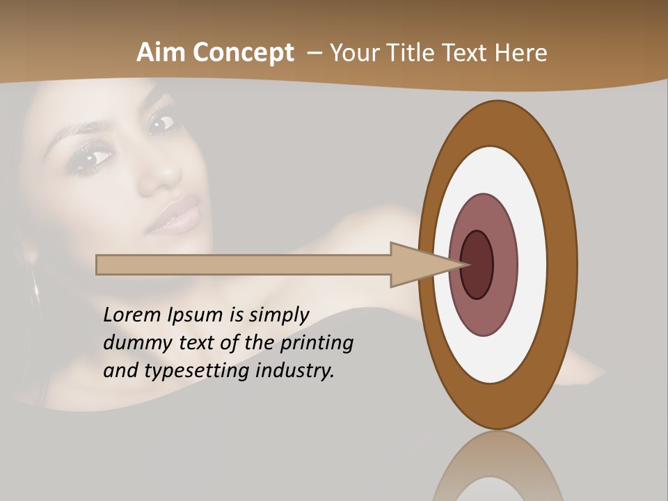 A Woman In A Black Dress Posing For A Picture PowerPoint Template