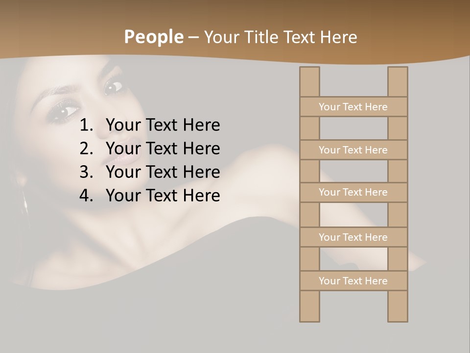 A Woman In A Black Dress Posing For A Picture PowerPoint Template