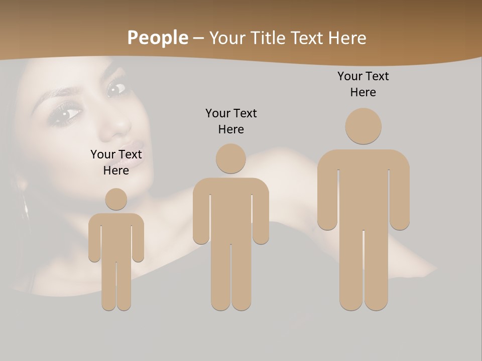 A Woman In A Black Dress Posing For A Picture PowerPoint Template