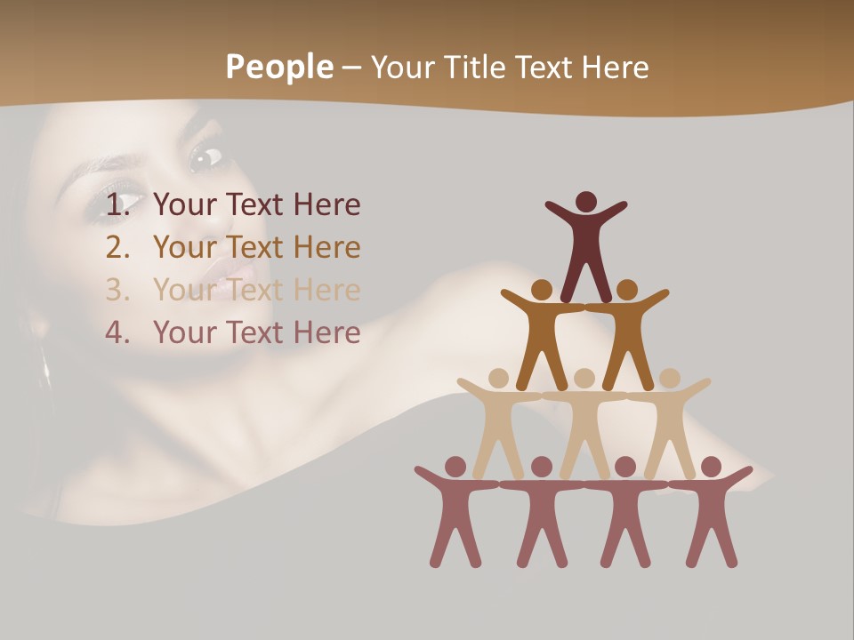 A Woman In A Black Dress Posing For A Picture PowerPoint Template