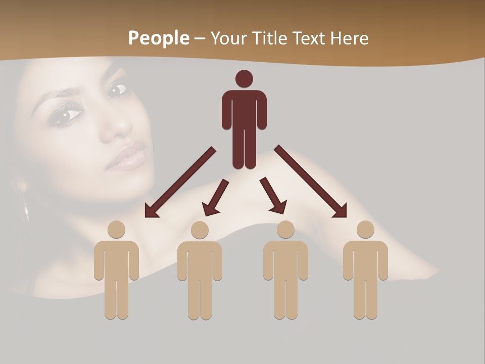 A Woman In A Black Dress Posing For A Picture PowerPoint Template