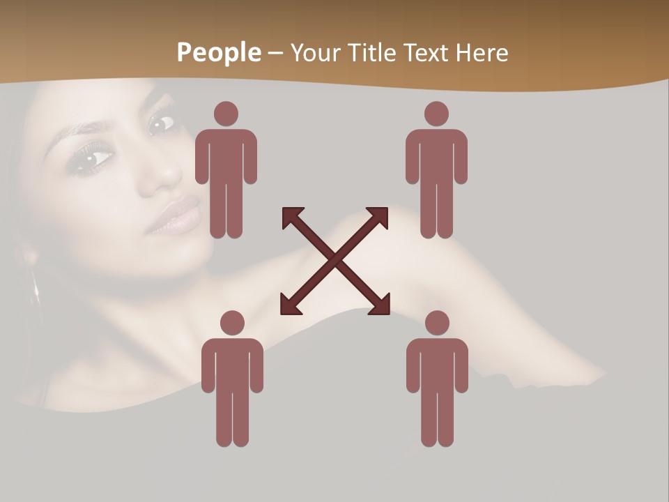 A Woman In A Black Dress Posing For A Picture PowerPoint Template