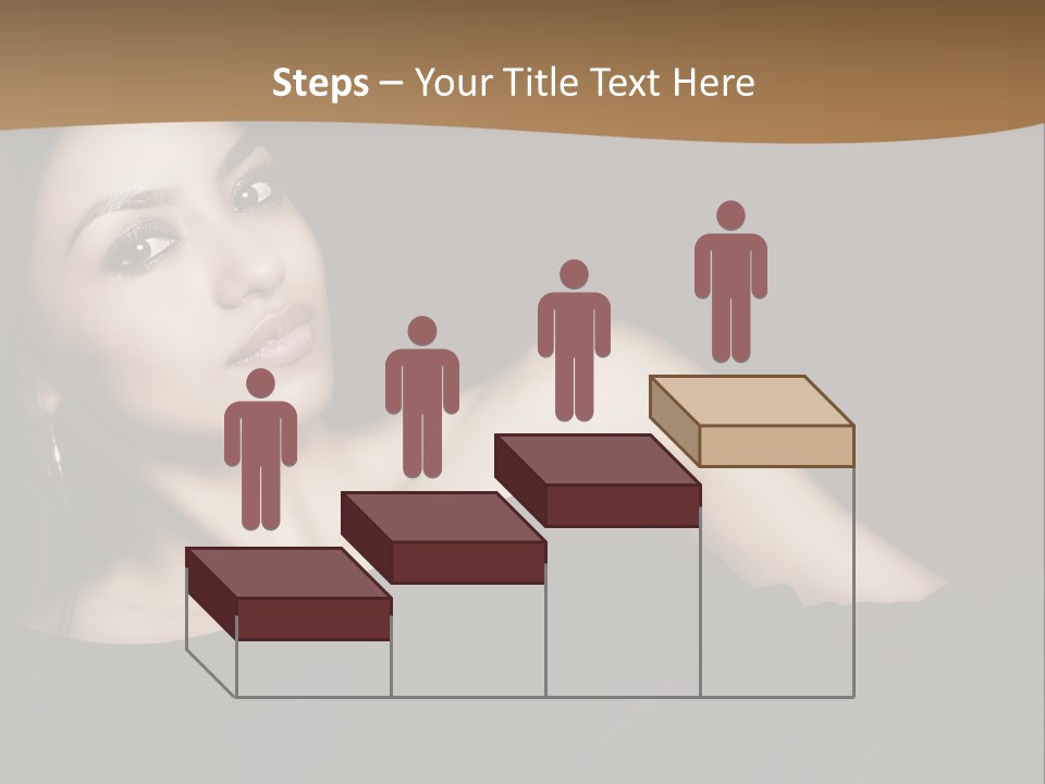 A Woman In A Black Dress Posing For A Picture PowerPoint Template