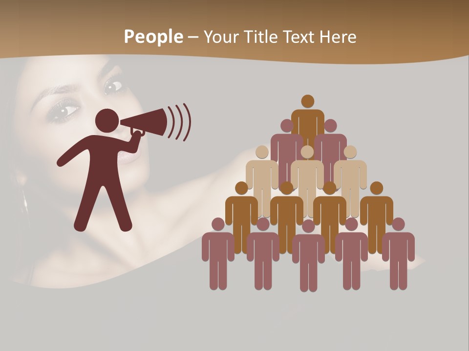 A Woman In A Black Dress Posing For A Picture PowerPoint Template