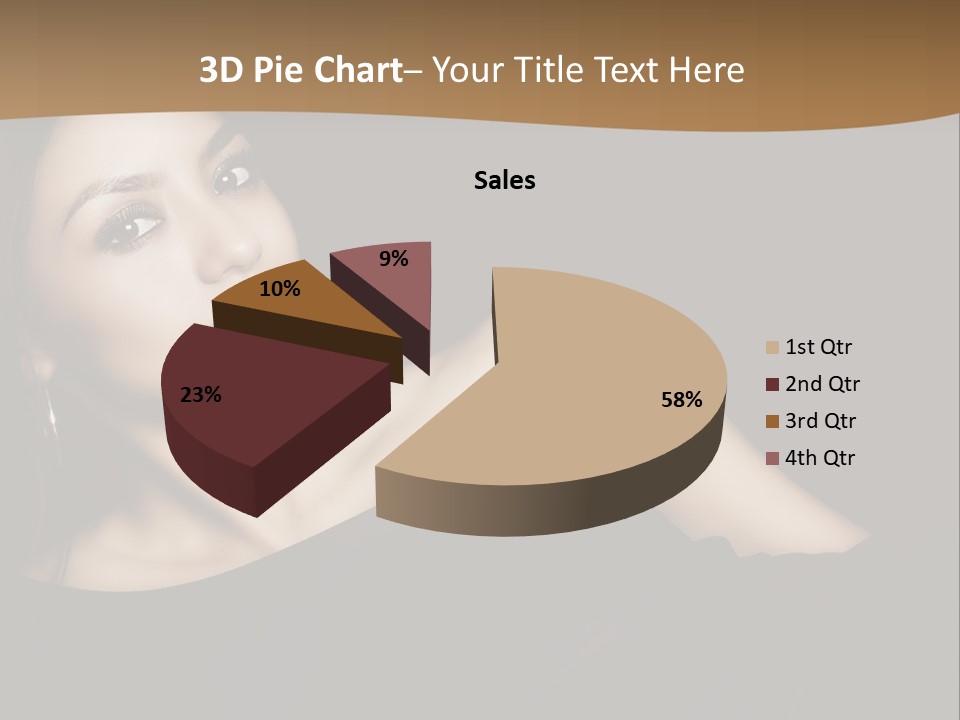 A Woman In A Black Dress Posing For A Picture PowerPoint Template