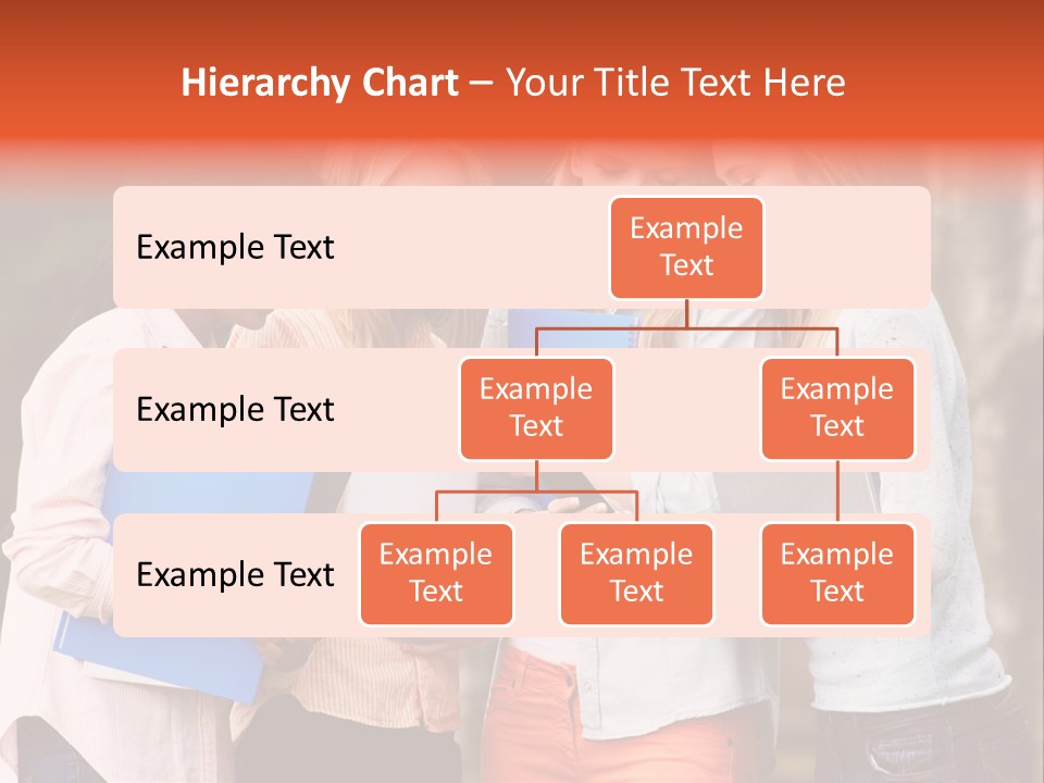 A Group Of Girls Holding Folders And Looking At A Cell Phone PowerPoint Template