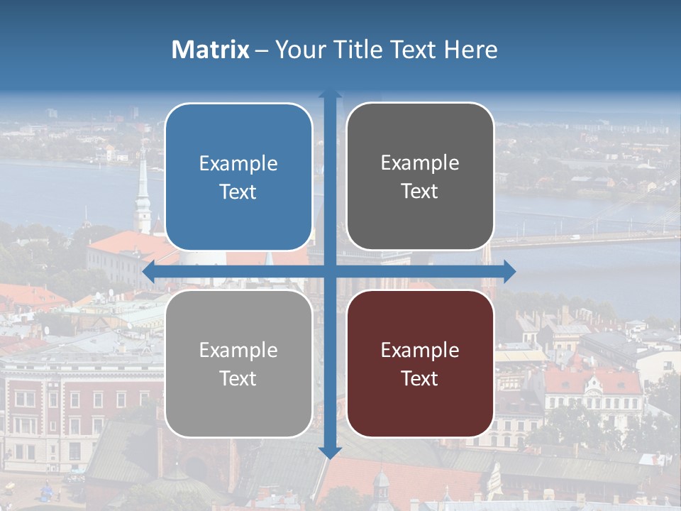 A View Of A City With A Bridge In The Background PowerPoint Template