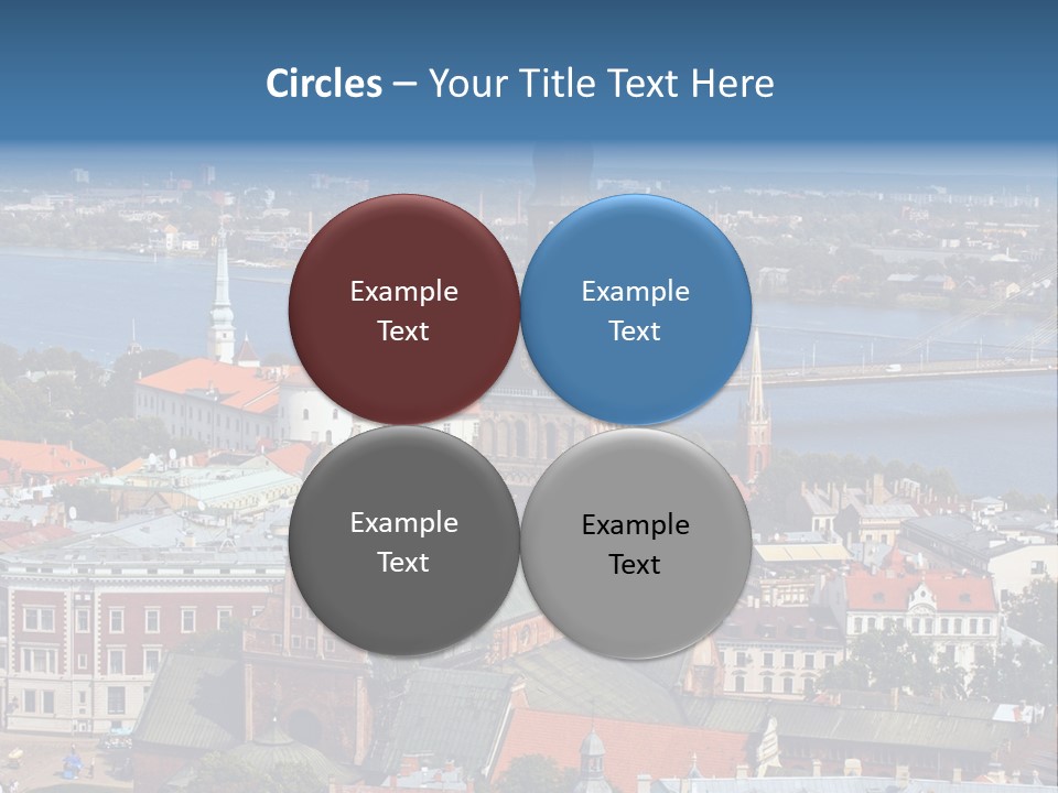 A View Of A City With A Bridge In The Background PowerPoint Template