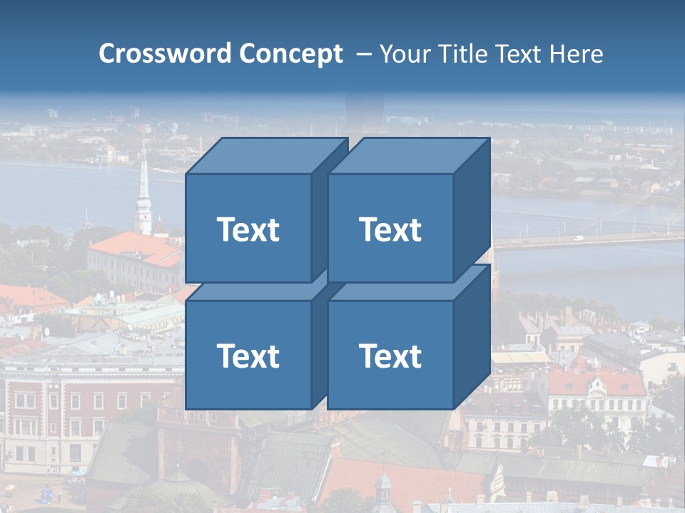 A View Of A City With A Bridge In The Background PowerPoint Template