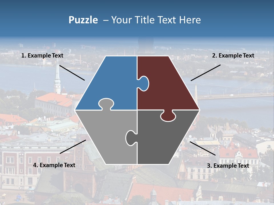 A View Of A City With A Bridge In The Background PowerPoint Template