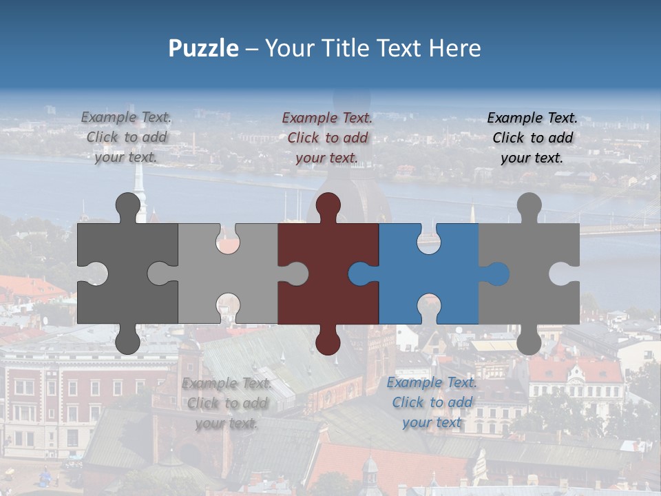 A View Of A City With A Bridge In The Background PowerPoint Template