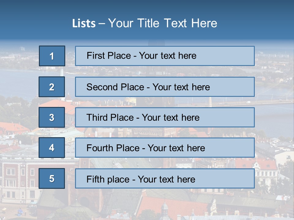 A View Of A City With A Bridge In The Background PowerPoint Template