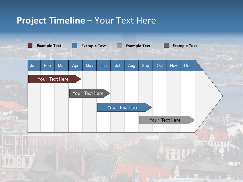 A View Of A City With A Bridge In The Background PowerPoint Template