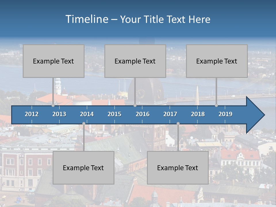 A View Of A City With A Bridge In The Background PowerPoint Template