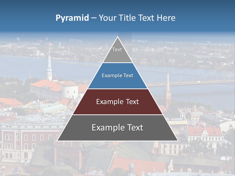 A View Of A City With A Bridge In The Background PowerPoint Template