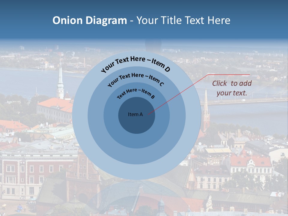 A View Of A City With A Bridge In The Background PowerPoint Template