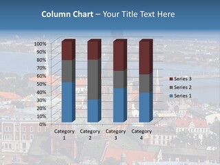 A View Of A City With A Bridge In The Background PowerPoint Template