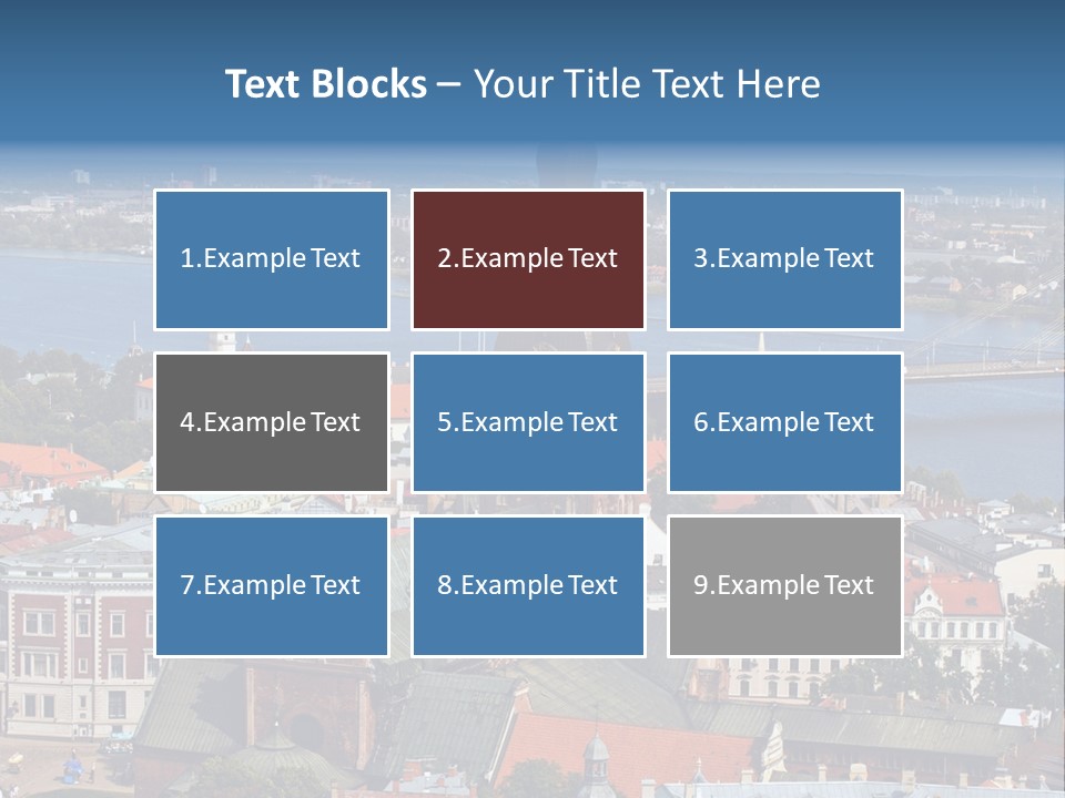 A View Of A City With A Bridge In The Background PowerPoint Template