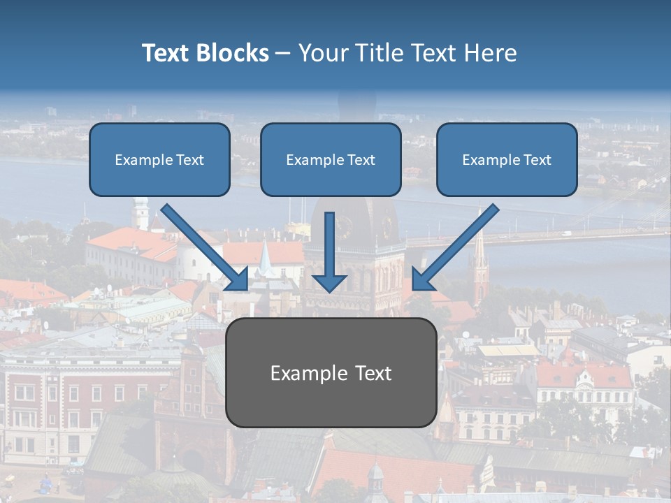 A View Of A City With A Bridge In The Background PowerPoint Template