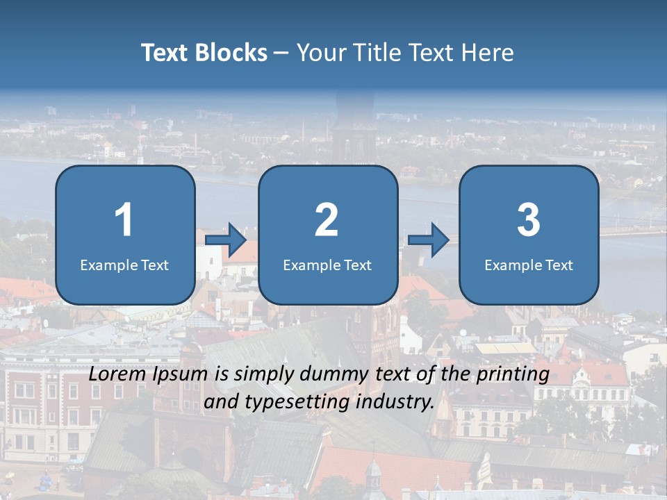 A View Of A City With A Bridge In The Background PowerPoint Template